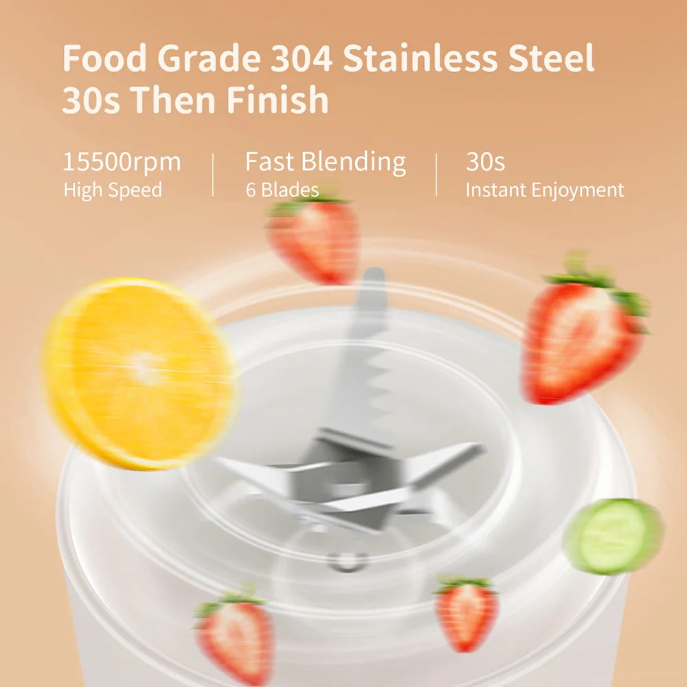 500ml Portable 2400mAh Wireless Fruit Mixers